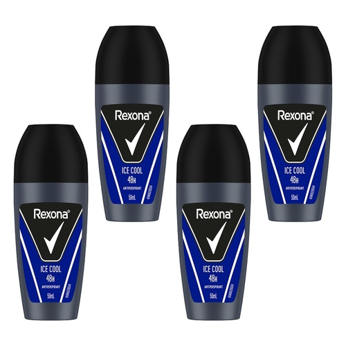 Rexona 48H Antiperspirant Ice Cool Roll-On 50mL x 6 Bundle of 4
