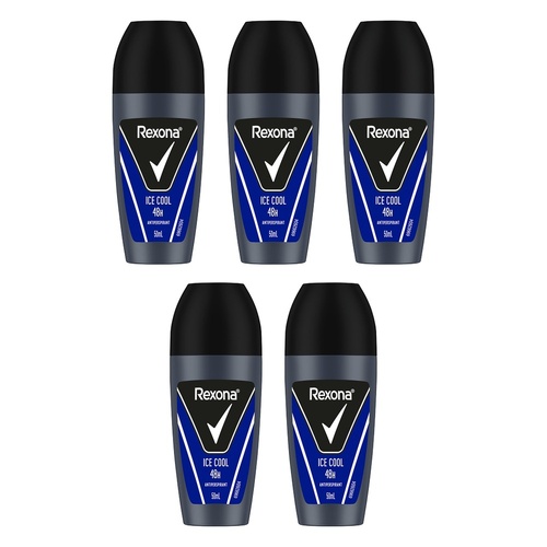 Rexona 48H Antiperspirant Ice Cool Roll-On 50mL x 6 Bundle of 5