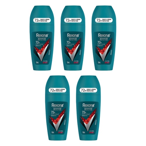 Rexona Advanced Protection Antiperspirant Antibacterial Sport, 72H, Bundle of 5