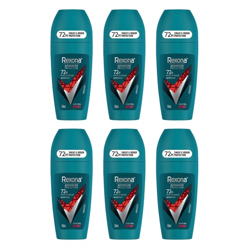 Rexona Advanced Protection Antiperspirant Antibacterial Sport, 72H, Bundle of 6