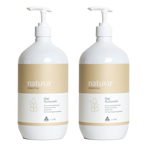 Natuva Body Oat Body Wash 1 L Pack of 2