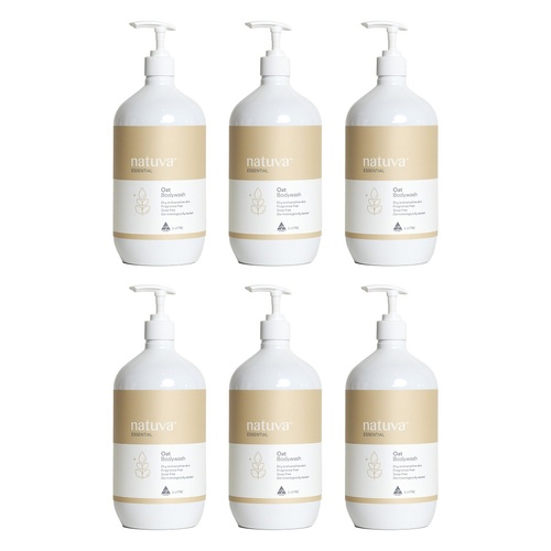 Natuva Body Oat Body Wash 1 L Pack of 6