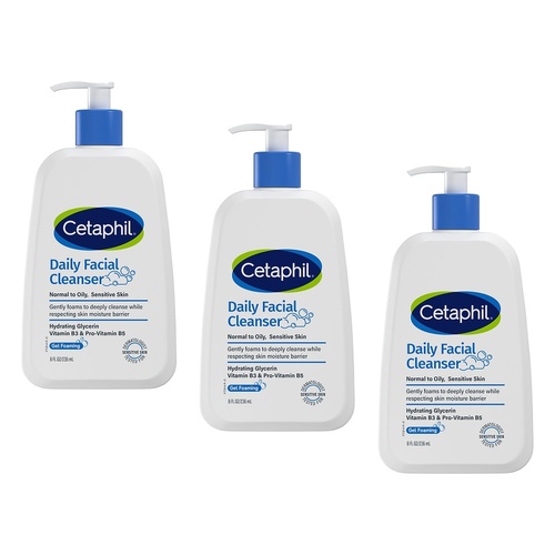 Cetaphil Daily Facial Cleanser 236mL x 3 Bundle of 3