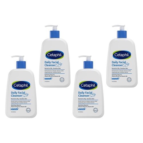 Cetaphil Daily Facial Cleanser 236mL x 3 Bundle of 4