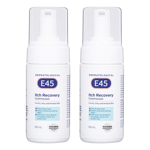 E45 Itch Recovery Coolmousse 100mL Pack of 2
