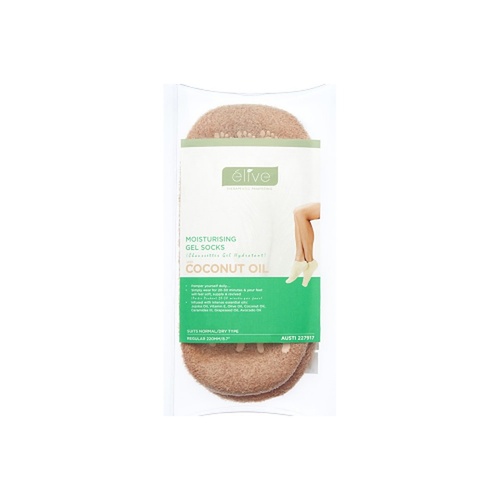 Elive Moisturising Gel Socks with Coconut Oil x 6