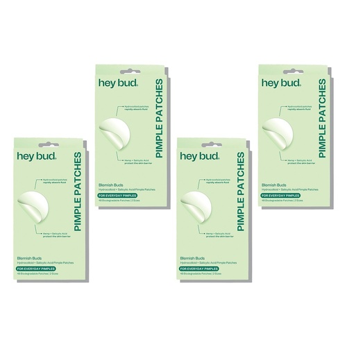 Hey Bud Hydrocolloid + Hemp Acne Patches 48 Patches x 6 Bundle of 4