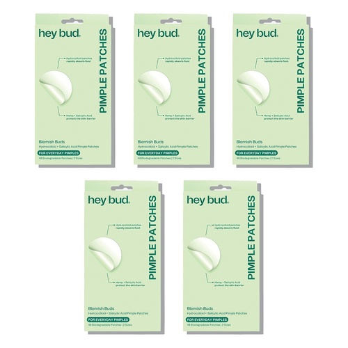 Hey Bud Hydrocolloid + Hemp Acne Patches 48 Patches x 6 Bundle of 5
