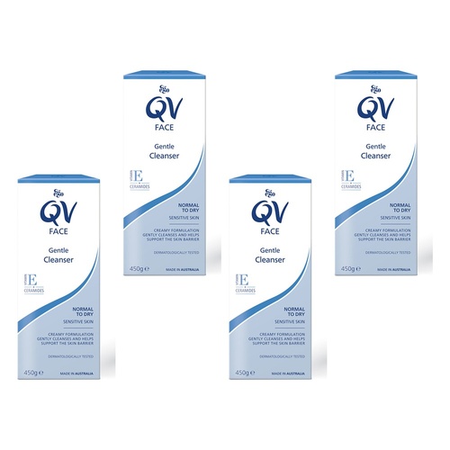 Ego QV Face Gentle Cleanser 450g Pack of 4
