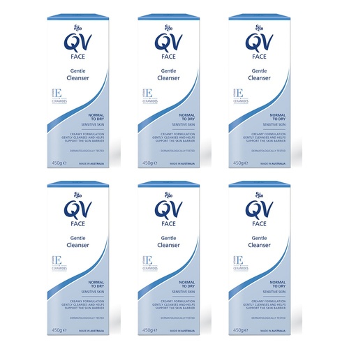 Ego QV Face Gentle Cleanser 450g Pack of 6