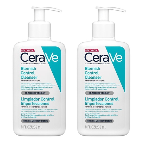 CeraVe Acne Blemish Control Cleanser 236mL Pack of 2
