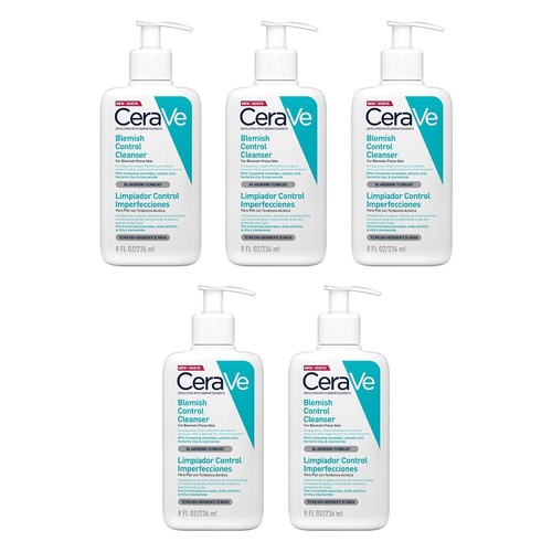 CeraVe Acne Blemish Control Cleanser 236mL Pack of 5