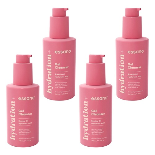 Essano Hydration+ Gel Cleanser 140mL Pack of 4