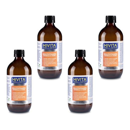 Hivita Multivitamin Oral Liquid 500mL Pack of 4