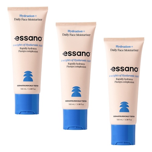 Essano Hydration+ Daily Facial Moisturiser 100mL Pack of 3