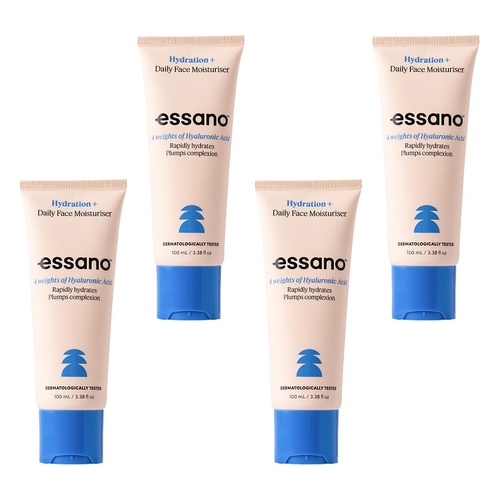 Essano Hydration+ Daily Facial Moisturiser 100mL Pack of 4