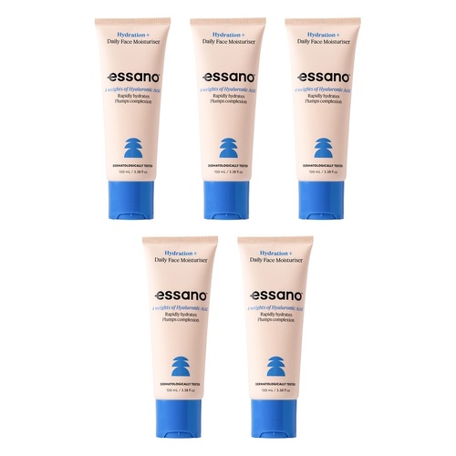 Essano Hydration+ Daily Facial Moisturiser 100mL Pack of 5