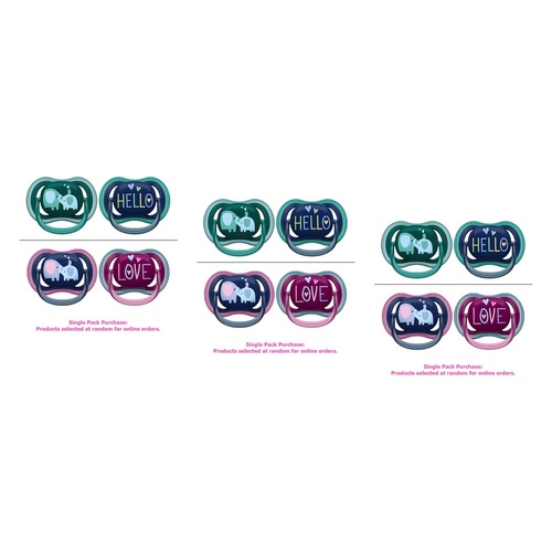 Philips Avent Ultra Air Soother Deco Mixed 18+ Months 2 Pack Bundle of 3