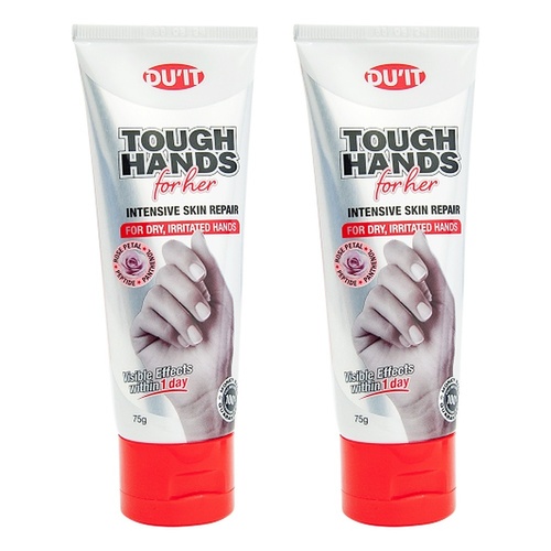 DU'IT Tough Hands Anti-Ageing Hand Cream Rose 75g Pack of 2