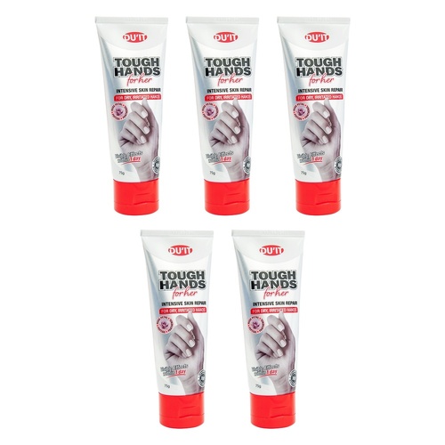 DU'IT Tough Hands Anti-Ageing Hand Cream Rose 75g Pack of 5