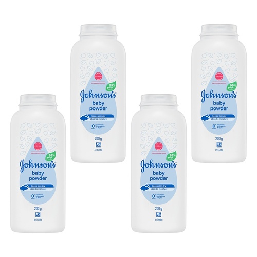 Johnson's Baby Powder 200g Pack of 4