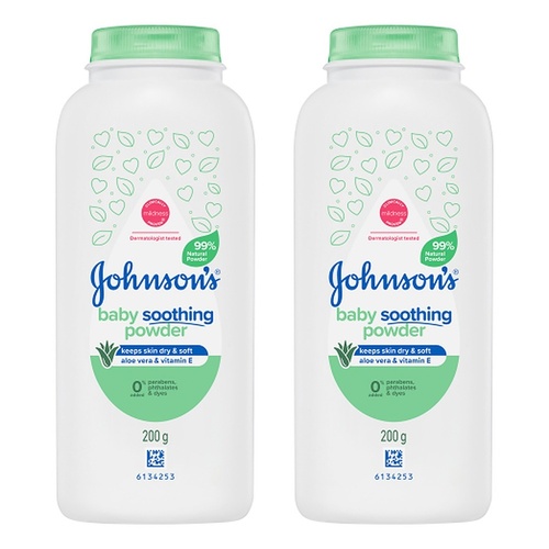 Johnson's Baby Soothing Powder 200g x 4 Bundle of 2