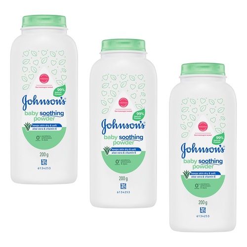 Johnson's Baby Soothing Powder 200g x 4 Bundle of 3