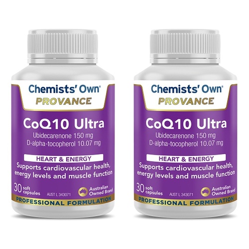 Chemists' Own Provance CoQ10 Ultra 30 Capsules Pack of 2
