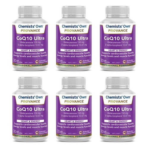 Chemists' Own Provance CoQ10 Ultra 30 Capsules Pack of 6