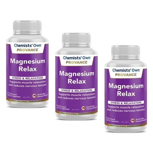 Chemists' Own Provance Magnesium Relax 120 Capsules Pack of 3