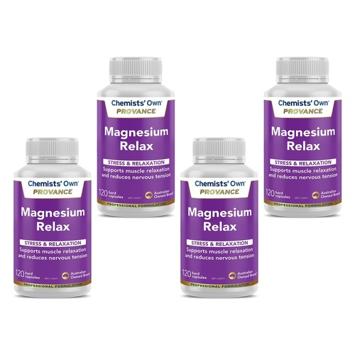 Chemists' Own Provance Magnesium Relax 120 Capsules Pack of 4