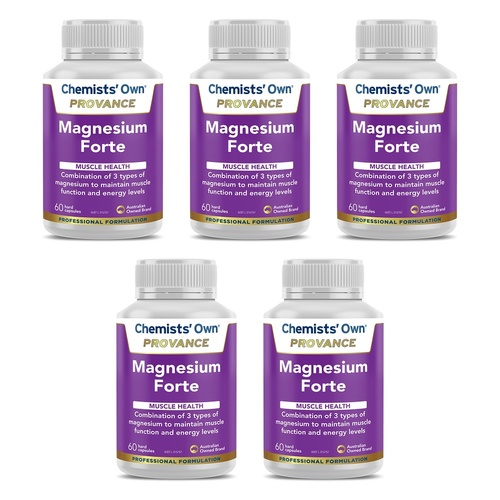 Chemists' Own Provance Magnesium Forte 60 Capsules Pack of 5