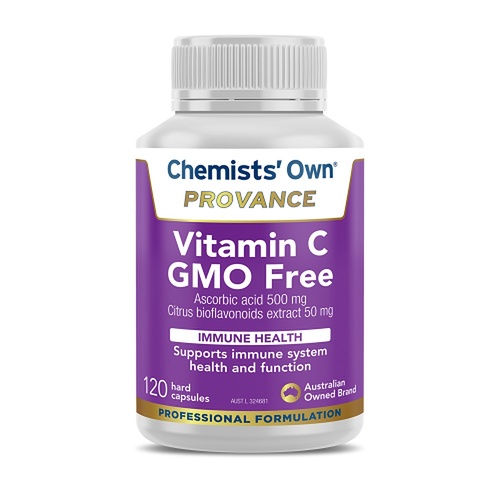 Chemists' Own Provance Vitamin C GMO Free 120 Capsules x 3