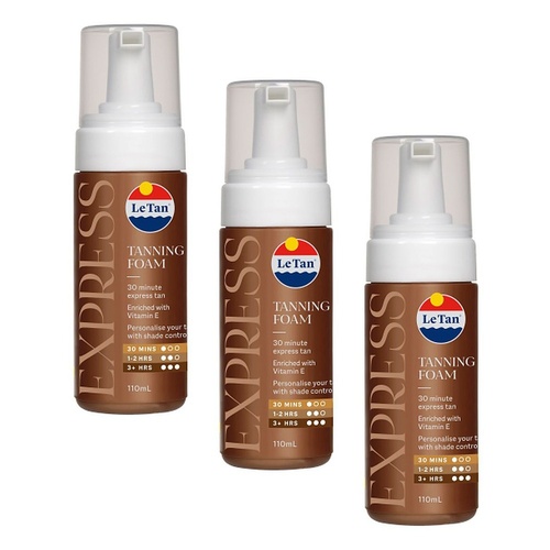 Le Tan Classic Express Tanning Foam 110mL Pack of 3