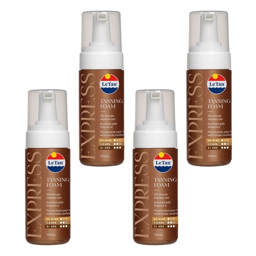 Le Tan Classic Express Tanning Foam 110mL Pack of 4
