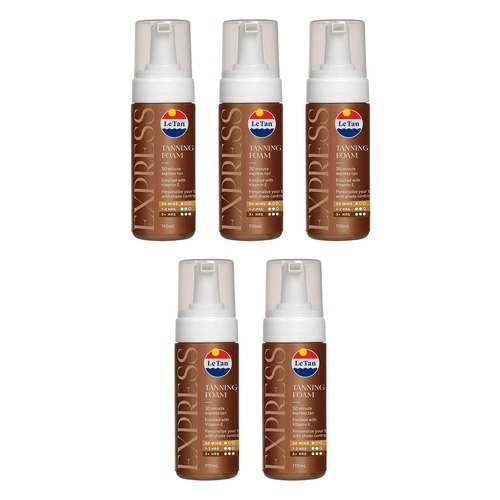 Le Tan Classic Express Tanning Foam 110mL Pack of 5