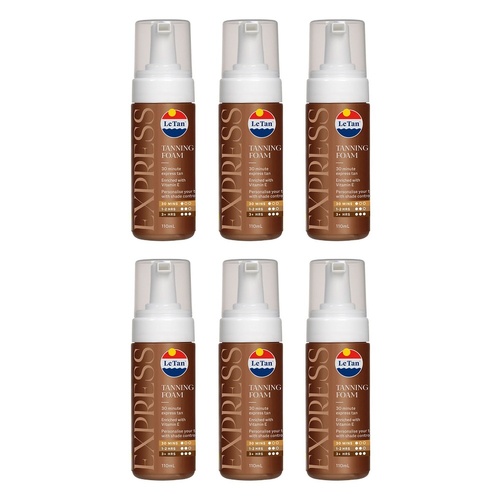 Le Tan Classic Express Tanning Foam 110mL Pack of 6