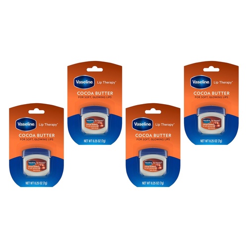 Vaseline Lip Therapy Cocoa Butter Lip Balm 7g Pack of 4