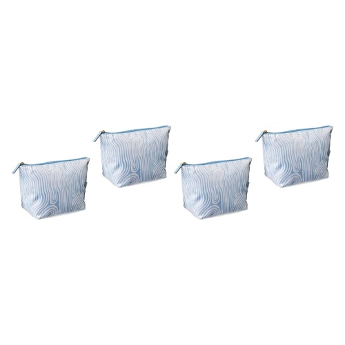 Femme Beaute Large Pouch Blue Abstract Pack of 4
