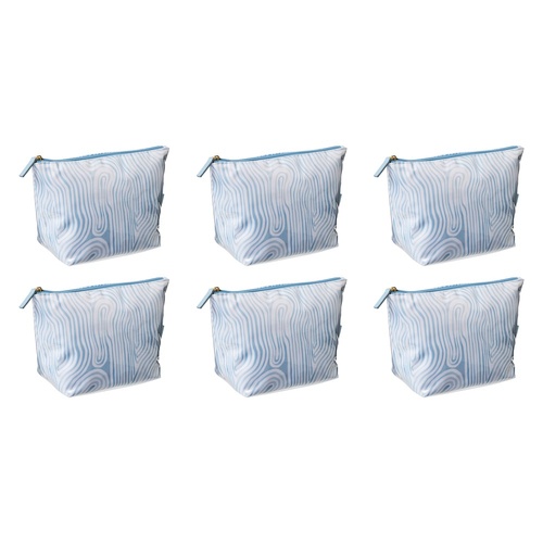 Femme Beaute Large Pouch Blue Abstract Pack of 6