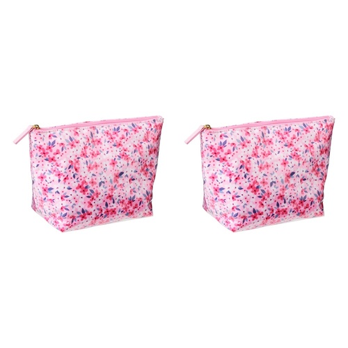 Femme Beaute Large Pouch Pink Floral Pack of 2