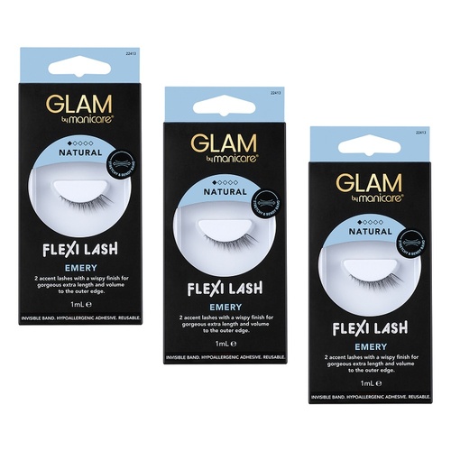Glam by Manicare Flexi Lash Emery Pack of 3