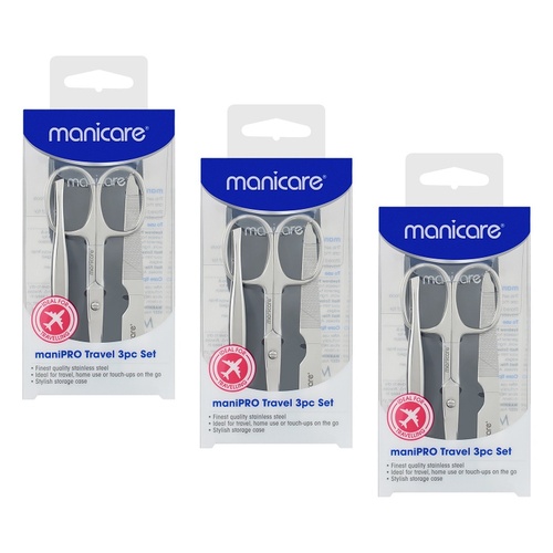 Manicare ManiPRO Travel 3 Piece Set Pack of 3