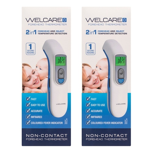 Welcare 2in1 Forehead and Object Detection Thermometer WFT200 Pack of 2