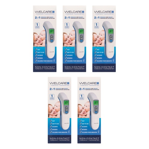Welcare 2in1 Forehead and Object Detection Thermometer WFT200 Pack of 5