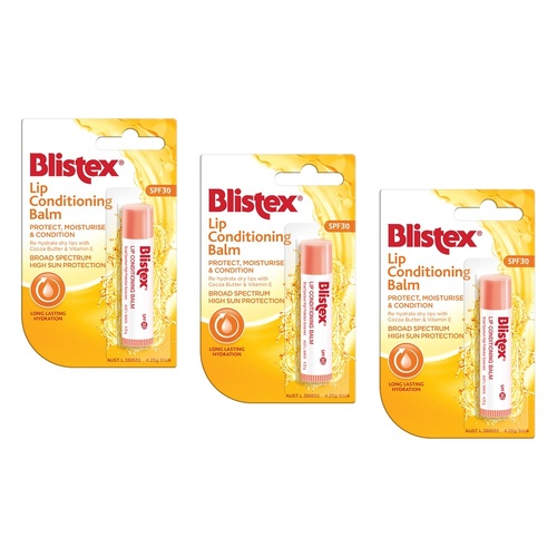 Blistex Lip Conditioning Balm SPF30 4.25g Pack of 3