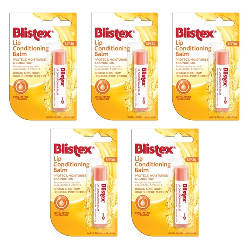 Blistex Lip Conditioning Balm SPF30 4.25g Pack of 5