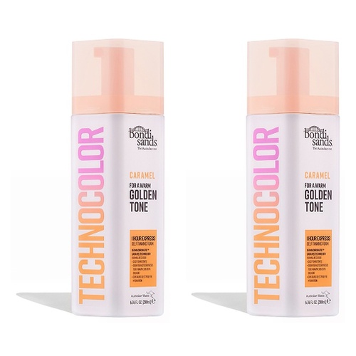 Bondi Sands Caramel Technocolor Self Tanning Foam 200mL Pack of 2