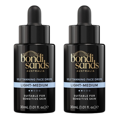 Bondi Sands Self Tan Face & Body Drops Light/Medium 30mL Pack of 2