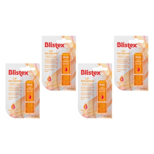 Blistex Lip Infusions Restore 3.7g Pack of 4